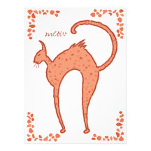 Backfence Cat  Chorus 6.5x8.75 Personalized Invite