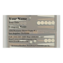 Backgammon game board business card templates