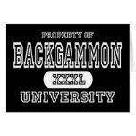 Backgammon University Dark Greeting Cards