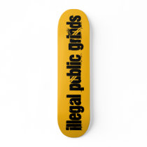 Background%20yellow, Illegal Public Grinds Skateboard Deck