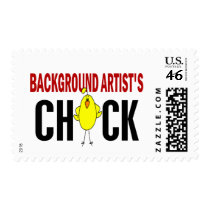 Background Artist’s Chick postage by professiongifts Background Artist’s Chick postage