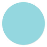 Background Color - Aqua Round Sticker
