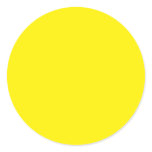 Background Color - Yellow Round Sticker