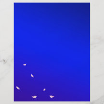 Background deep blue & petals of cherry blossoms custom flyer