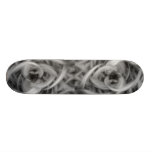 Background Flames BW Skateboard Deck