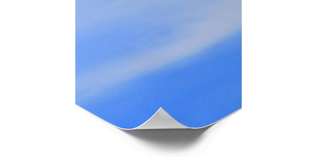 Background of blue sky. poster Zazzle