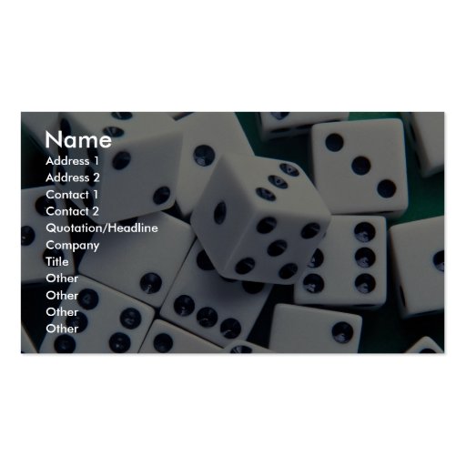 Background of dice business card