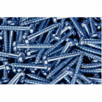 Background of metal screws cut out