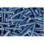 Background of metal screws cut out