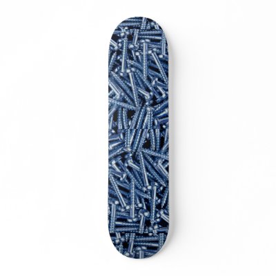 Background of metal screws skate boards by inspirelove