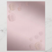 Background pearly pink rose Color Personalized Flyer