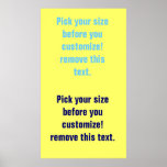 Background poster blanks large to small See Notes