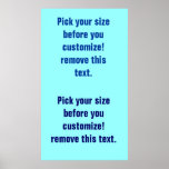 Background poster blanks large to small See Notes