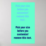 Background poster blanks large to small See Notes