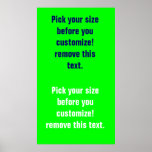 Background poster blanks large to small See Notes