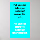 Background poster blanks large to small See Notes