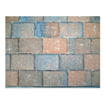 Background Texture of a Brick Pavement Post Card
