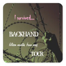 Backhand Tour Survival Square Sticker