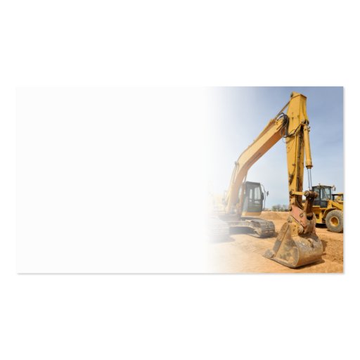 backhoe construction equipment business cards (front side)