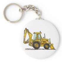 Backhoe Digger Loader Construction Key Chains