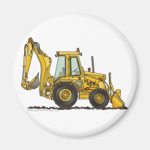 Backhoe Digger Loader Construction Magnets