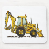 Backhoe Digger Loader Construction Mouse Pad mousepads