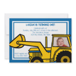 Backhoe Fun/ Photo Personalized Invitation