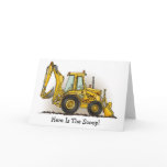Backhoe Note Card