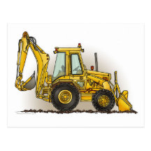Backhoe Post Card
