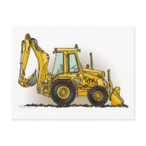 Backhoe Post Card