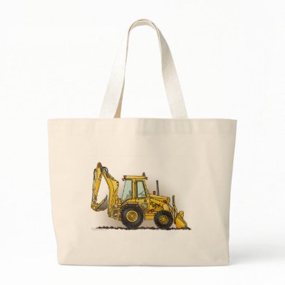 Backhoe Tote Bag by justconstruction