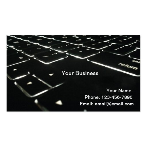 Backlit Business Cards (front side)