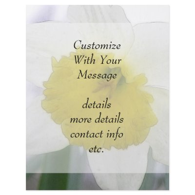 Backlit Daffodil Blossom Personalized Flyer by Pretty_World