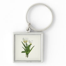 Backlit White Tulips keychains