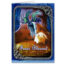 Backpack Bunny Gets Faeri Blessed Cards
