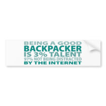 Backpacker 3% Talent Bumper Stickers
