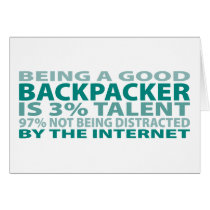 Backpacker 3% Talent Greeting Cards