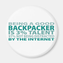 Backpacker 3% Talent Refrigerator Magnet