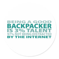 Backpacker 3% Talent Round Sticker