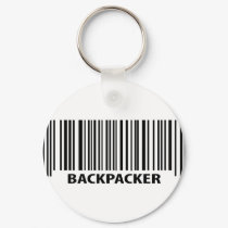 backpacker black bar code barcode keychains by Tomaniac backpacker black bar code barcode keychains