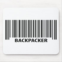 backpacker black bar code barcode mousepads by Tomaniac backpacker black bar code barcode mousepads