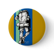 Backpacker (guy)-BlueGreen Pinback Buttons