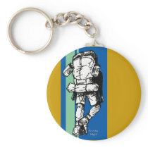 Backpacker (guy)-BlueGreen Keychains
