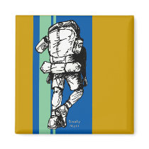 Backpacker (guy)-BlueGreen Refrigerator Magnet