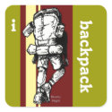 Backpacker (guy)-RedYellow sticker