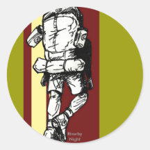 Backpacker (guy)-RedYellow Sticker