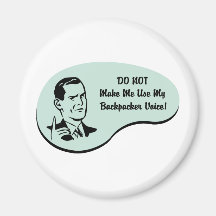 Backpacker Voice Fridge Magnet