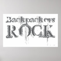 Backpackers Rock Poster