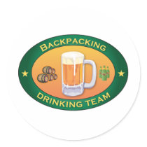 Backpacking Drinking Team Sticker
