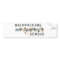 Backpacking Genius Bumper Sticker